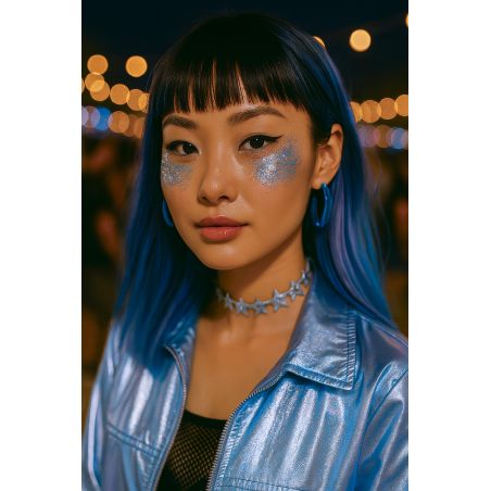 GLITTER MAKE-UP TUBE, 20 CC, SILBER