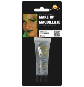 GLITTER MAKE-UP TUBE, 20 CC, SILBER