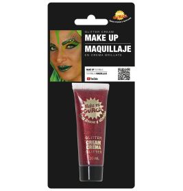 GLITTER MAKE-UP TUBE, 20 CC, ROT