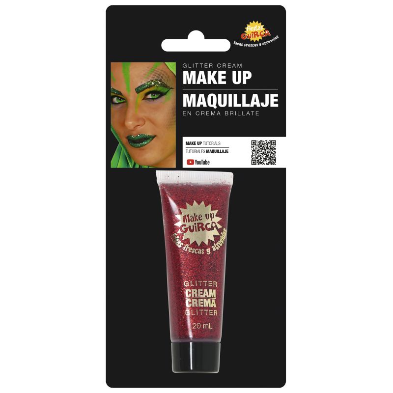 GLITTER MAKE-UP TUBE, 20 CC, ROT