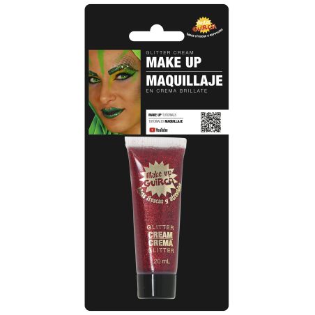 GLITTER MAKE-UP TUBE, 20 CC, ROT