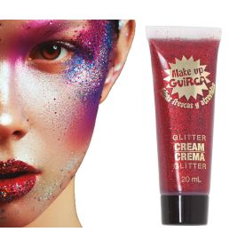 GLITTER MAKE-UP TUBE, 20 CC, ROT