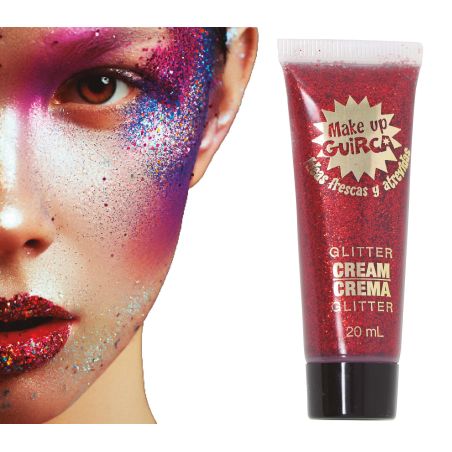 GLITTER MAKE-UP TUBE, 20 CC, ROT