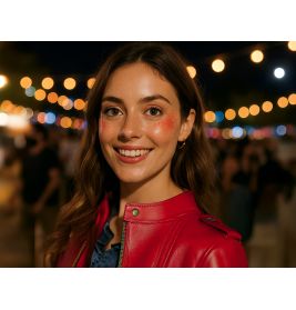 GLITTER MAKE-UP TUBE, 20 CC, ROT