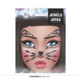 SCHWARZE KATZE SELBSTKLEBENDE STRASSSTEINE FÜRS GESICHT