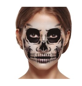SKELETT KLEBE TATTOO FÜRS GESICHT 30x14cm