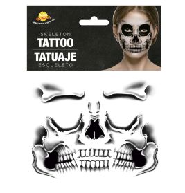 SKELETT KLEBE TATTOO FÜRS GESICHT 30x14cm