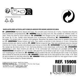 SILBERNE NAGELAUFKLEBER 6X9 CM