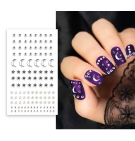 SILBERNE NAGELAUFKLEBER 6X9 CM