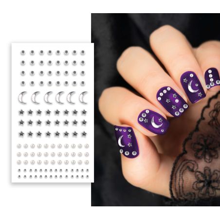 SILBERNE NAGELAUFKLEBER 6X9 CM