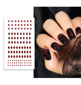 ROTE NAGELAUFKLEBER 6X9 CM