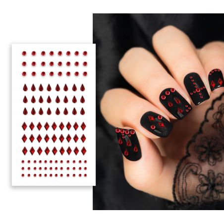 ROTE NAGELAUFKLEBER 6X9 CM