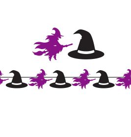 HEXEN PAPIERGIRLANDE 300CM 20X18 CM