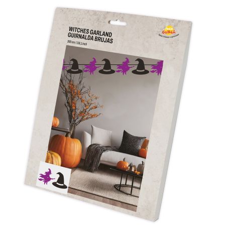 HEXEN PAPIERGIRLANDE 300CM 20X18 CM