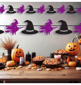 HEXEN PAPIERGIRLANDE 300CM 20X18 CM