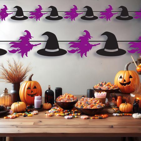 HEXEN PAPIERGIRLANDE 300CM 20X18 CM