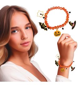 Halloween Armband mit Talisman en schwarz