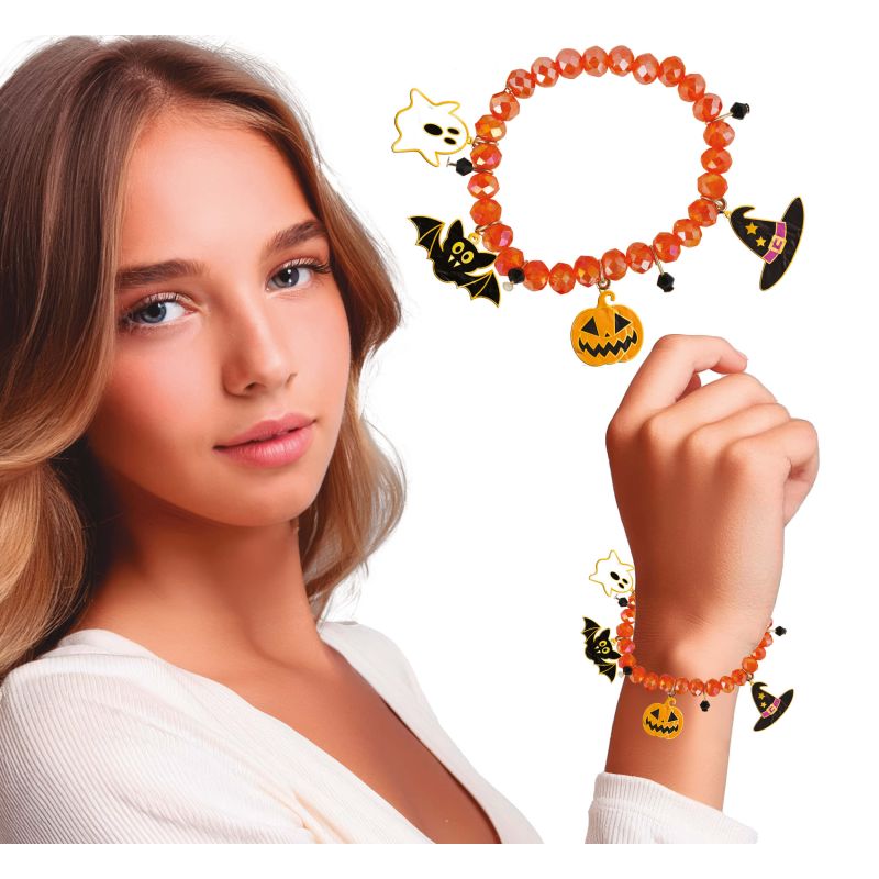 Halloween Armband mit Talisman en schwarz Halloween Armband mit Talisman en schwarz