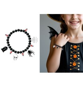 Halloween Armband mit Talisman en schwarz