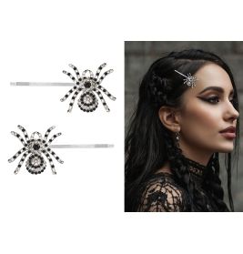 Haarspangen silberne Spinne 2er Set