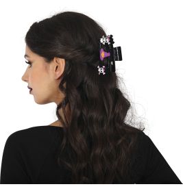 Haarspangen Totenkopf & Hexen motive 2er-Set