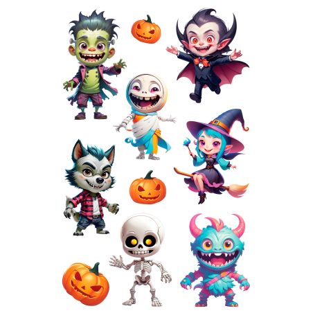 Monster Party Halloween Sticke rs