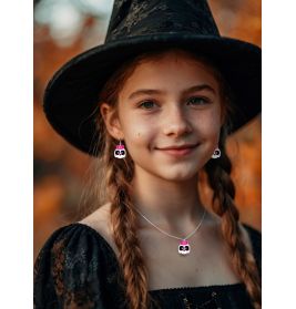 Totenkopf Set Ohrringe und Hal skette