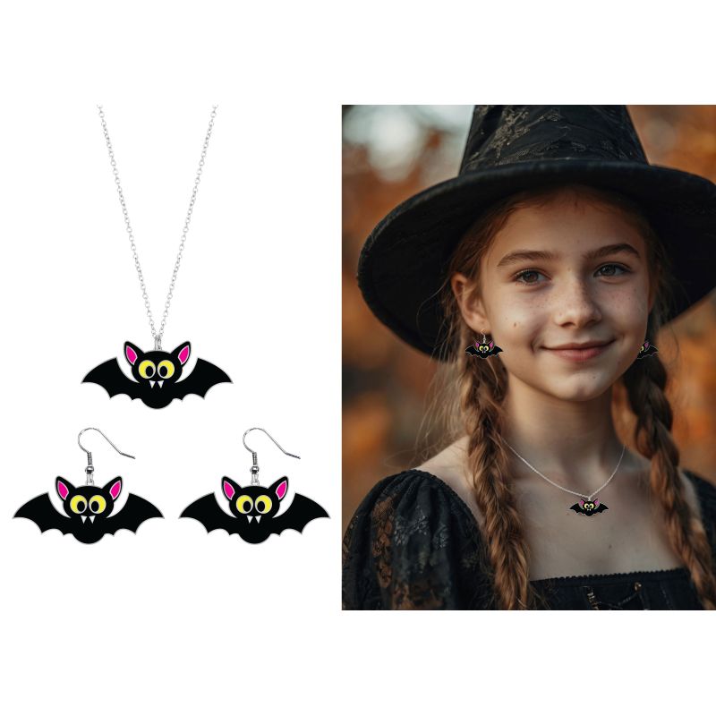 Fledermaus Set Ohrringe und Ha lskette