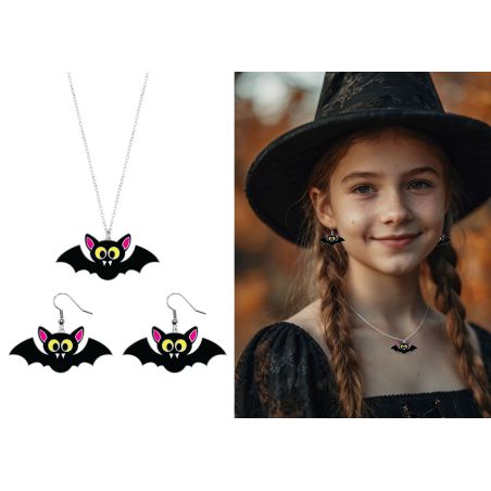 Fledermaus Set Ohrringe und Ha lskette