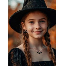 Fledermaus Set Ohrringe und Ha lskette