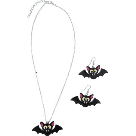 Fledermaus Set Ohrringe und Ha lskette