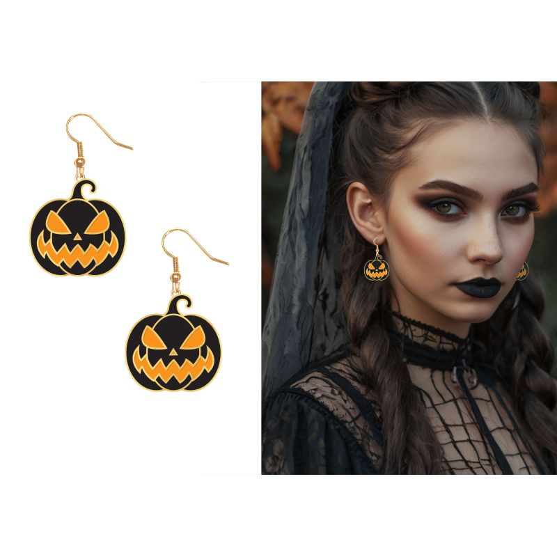 Grusel Kürbisse Ohrringe