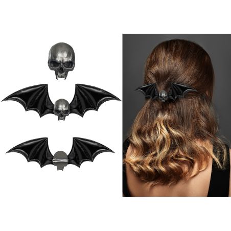 Fledermaus Totenkopf Haarklamm er