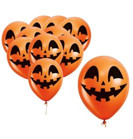TÜTE 10 ORANGE KÜRBIS LUFTBALLONS, 30 CM
