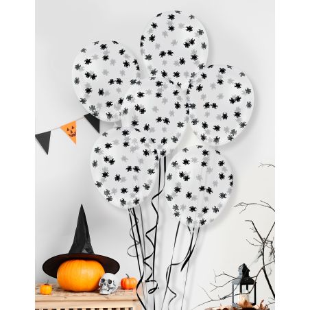 10 Luftballons mit Spinnen Kon fetti