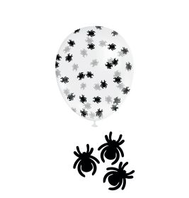 10 Luftballons mit Spinnen Kon fetti