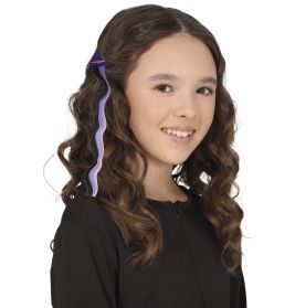 HEXE LILA UND SCHWARZE HAARSTRÄHNE, 40 CM