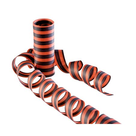 Luftschlangen, orange/schwarz