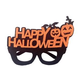 Halloween-Brille m. ''Happy Halloween'' und Kürbis Deko 1
