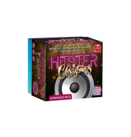 Box der Hipster Christmas Erweiterung mit Lautsprecher und Neontext für ein Weihnachtsmusikspiel.