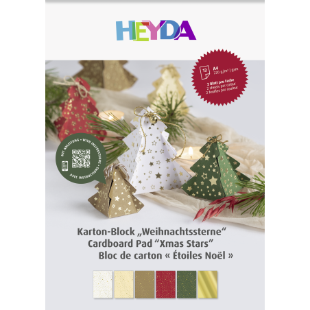 Karton Block Weihnachssterne