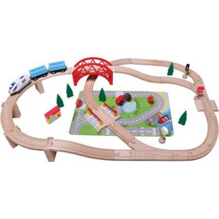 SMH Eisenbahn-Spielset 50teilig