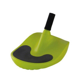 Grüne ergonomische Schaufel mit schwarzem Griff und Griffpolster, ideal zum leichten Heben oder Schaufeln.