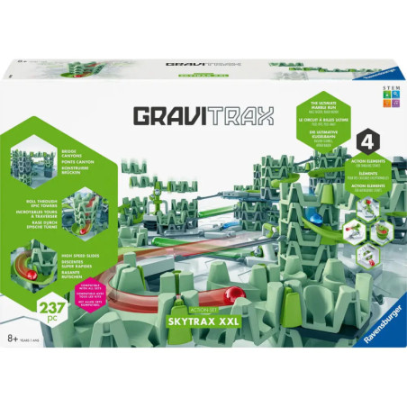 GraviTrax Skytrax XXL Kugelbahn-Set mit 237 Teilen, geeignet für Kinder ab 8 Jahren.