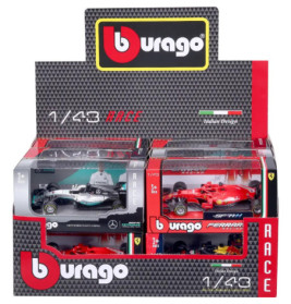 Bburago F1 1:43 Modelle i. Displ. sort.