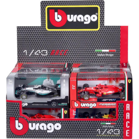 Bburago F1 1:43 Modelle i. Displ. sort.