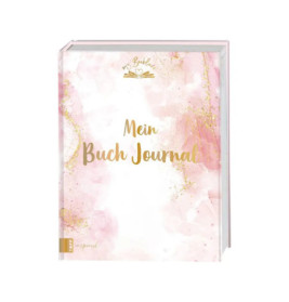 Roségoldenes Journal mit dem Titel Mein Buch Journal auf dem Umschlag.