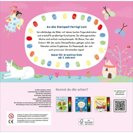 Allererste Fingerstempel Feen Einhörner