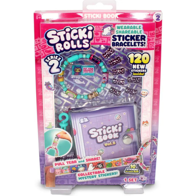 Sticki Rolls Series 2 Set mit Stickern, Armbändern und Sticki Book in bunter Verpackung. Sticki Rolls Series 2 Set mit Stickern, Armbändern und Sticki Book in bunter Verpackung.