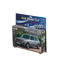 Model Set VW Golf 1 GTI, Revell Modellbausatz mit Basiszubehör